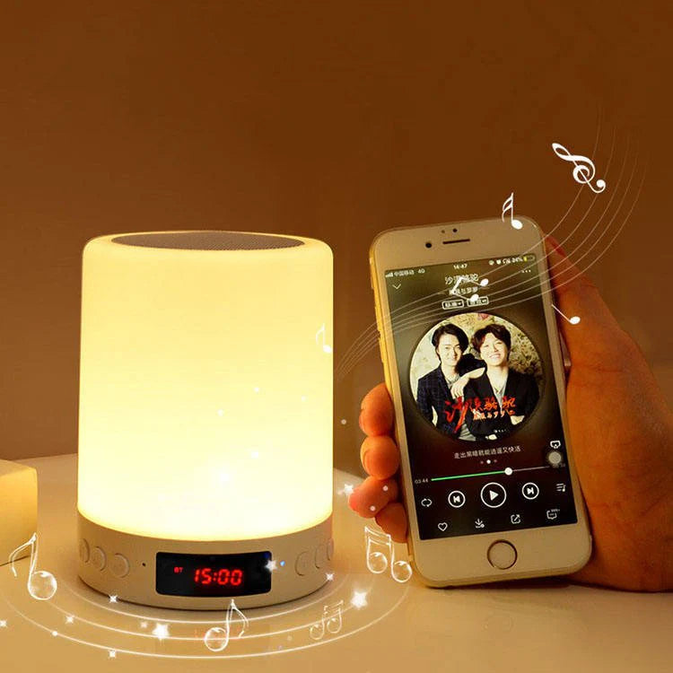 Smart music Speaker Night Light with Alarm